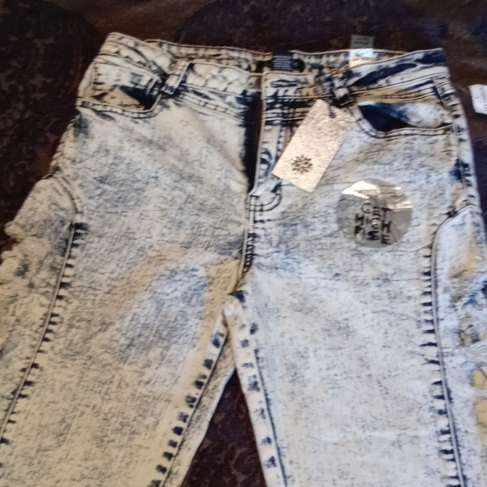 Destressed jeans